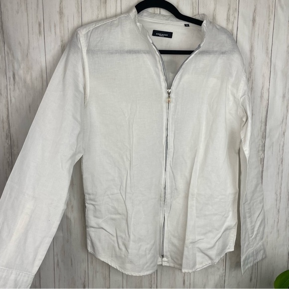 Givenchy white zip front blouse 100% cotton - Picture 1 of 7